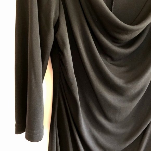 Byer Too! Little Black Dress with draping neckline and side slits - Picture 8 of 13